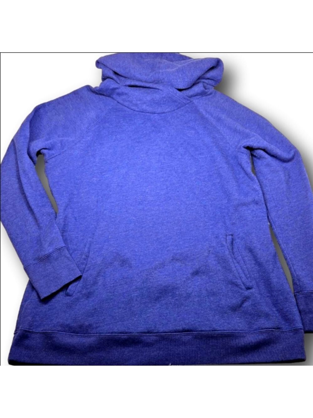 Women's Tek Gear tunic length Blue Cowl Neck Hoodie Plus Size XXL